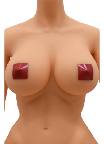 Nipple Métal rouge Cache tétons carré - 202000105